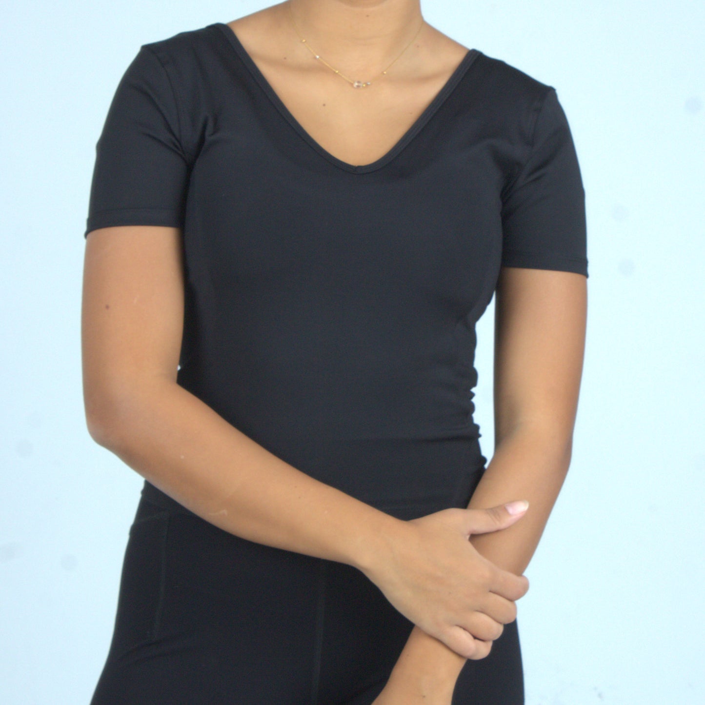 Half sleeve compression top (Black)