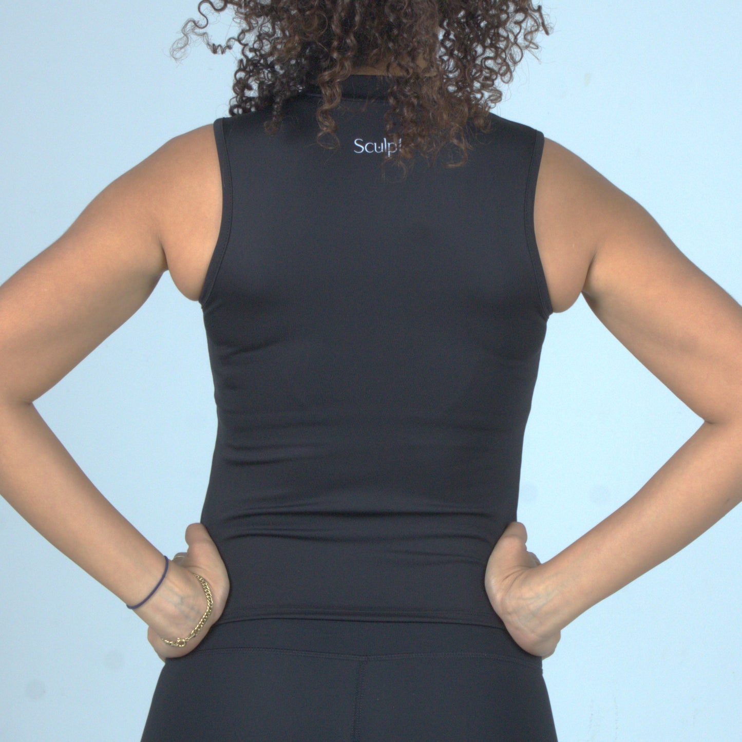 Half Zipper top - Sleeveless (Black)