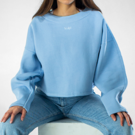 Back Knot Sweatshirt (Blue)