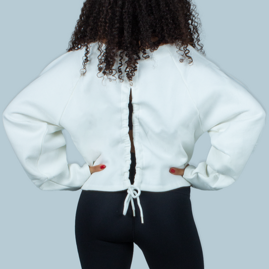 Back Knot Sweatshirt (White)