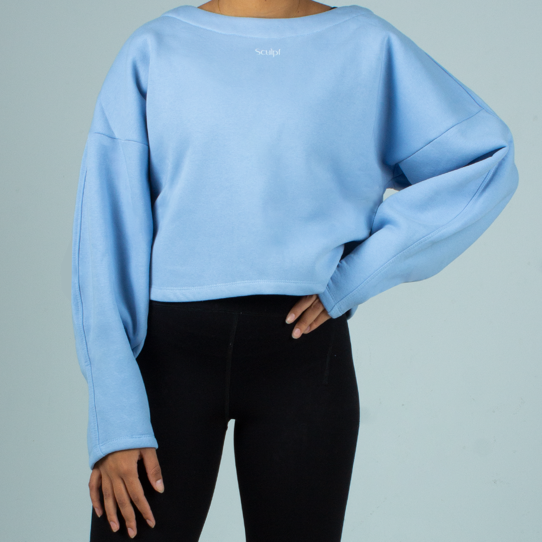 Back Knot Sweatshirt (Blue)