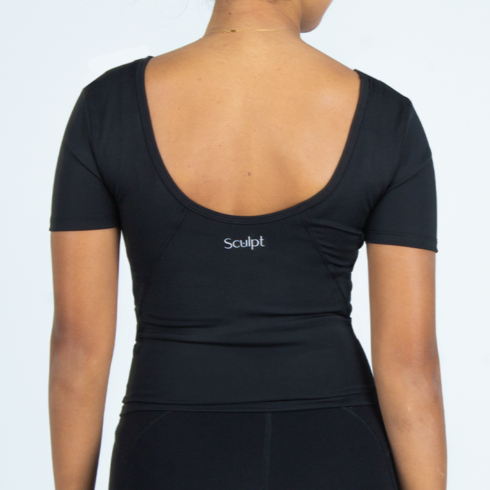 Half sleeve compression top (Black)